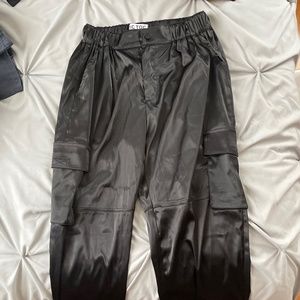 Black Satin Pants